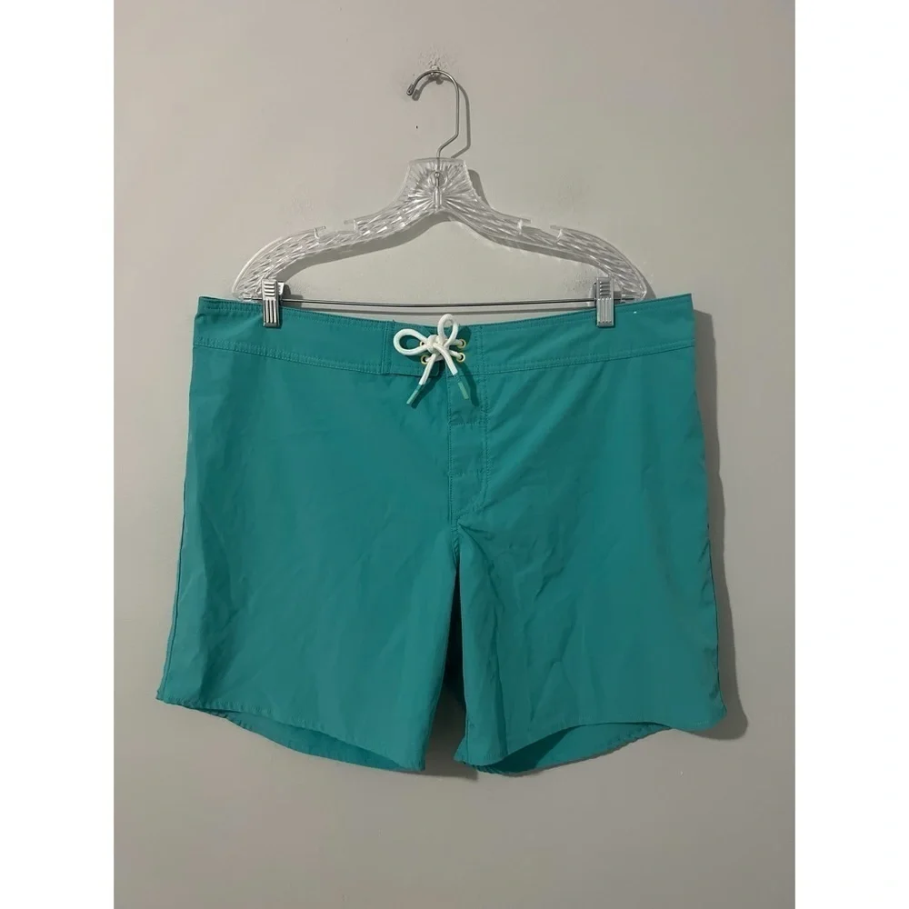 Chubbies Board Shorts Men's 38 Green Print Swim Trunks Drawstring